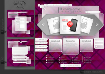 website design template menu elements vector