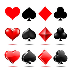 3d suit of playing cards vector