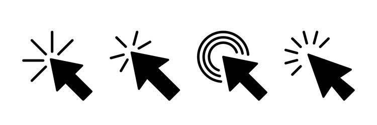 click icon cursor pointer sign vector image