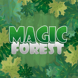 Frame for text decoration enchanted forest vector