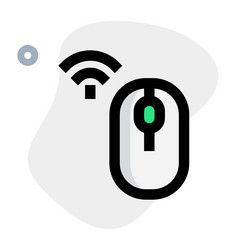 wireless mouse handheld input device vector image