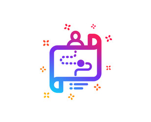 journey path map icon project process sign vector image