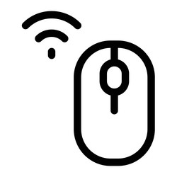 wireless mouse handheld input device vector image