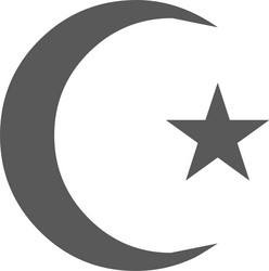 Crescent moon icon night symbol Royalty Free Vector Image