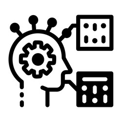 glyph icon of machine learning algorithm concept vector image
