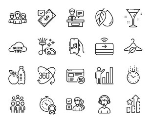 set of full rotation teamwork and music vector image
