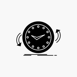 backup clock clockwise counter time glyph icon vector image