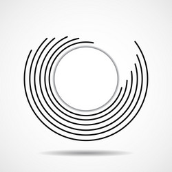 Abstract technology spiral lines in circle form vector