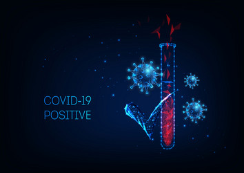 futuristic covid-19 coronavirus diagnostic concept vector