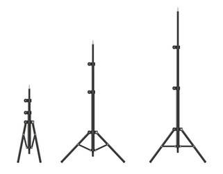 Tripod for flash and softbox in a photo studio vector