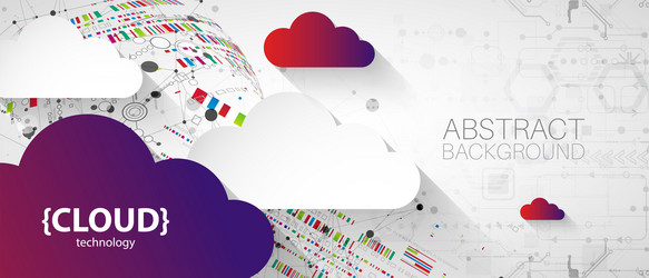 cloud computing concept abstract technology vector image