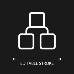 infographic blocks pixel perfect white linear ui vector image