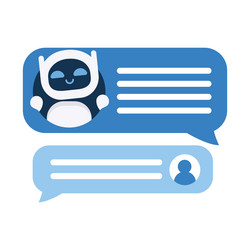 chatbot automatic message vector image