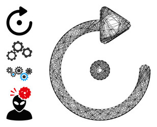 net rotation mesh vector image
