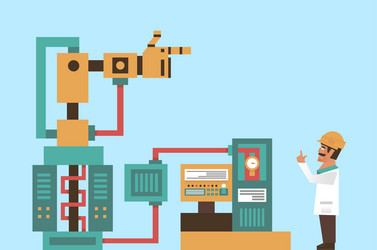 robotic system advanced technology information vector image
