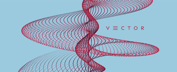 sound waves big data visualization array vector image
