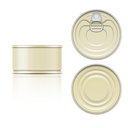 Tin Can with Ring Pull - Multiple Views vector image