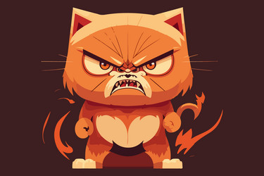 Angry cat Royalty Free Vector Image - VectorStock