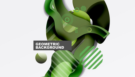 abstract background - lines circles and liquid vector image