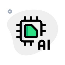 ai chip with high computing power vector image
