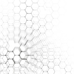chemistry 3d pattern hexagonal molecule structure vector image