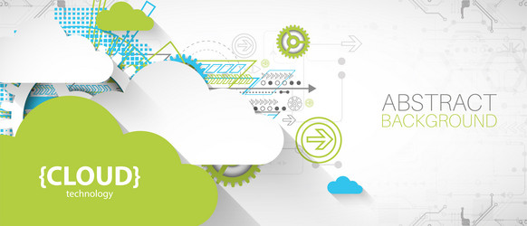 cloud computing concept abstract technology vector image