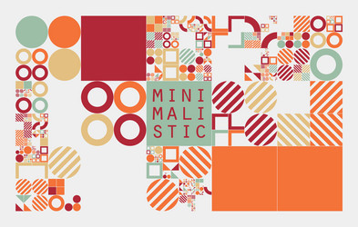 Geometric Grid Pattern with Symbols vector image