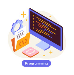 software development stage process of developing vector image