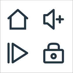 user interface line icons linear set quality vector image