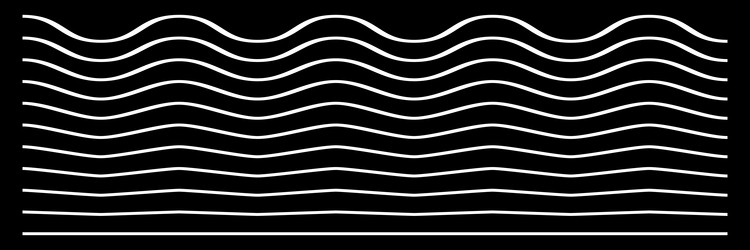 wavy waving zigzag crisscross line stripe element vector image