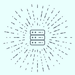green server data web hosting icon isolated vector image