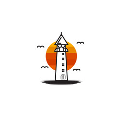 Light house icon vector