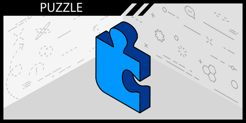 puzzle isometric design icon web 3d colorful vector image