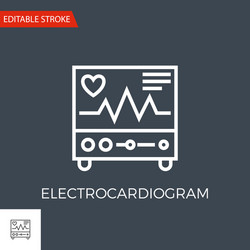 electrocardiogram icon vector