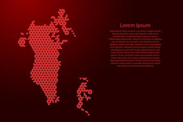 bahrain map abstract schematic from red triangles vector image