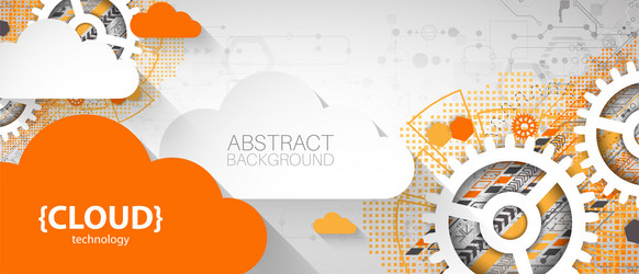 cloud computing concept abstract technology vector image