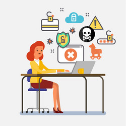 concept of computer viruses vector image