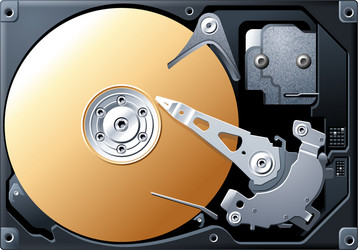 Hard Disk Drive - Computer Storage vector image