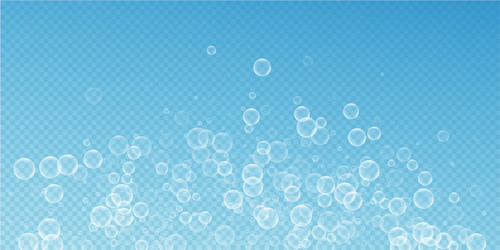 Random soap bubbles abstract background blowing b vector