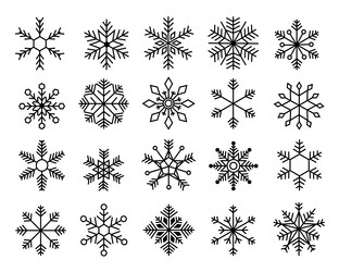 Abstract Snowflake Collection vector image