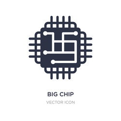 big chip icon on white background simple element vector image