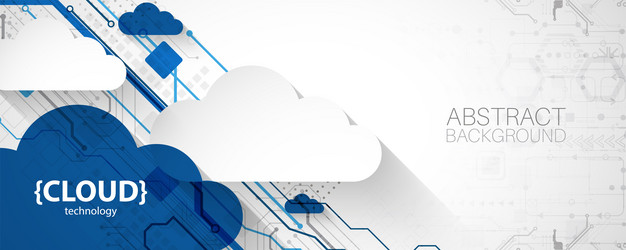 Cloud computing concept abstract technology vector