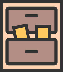 files in drawer vector image