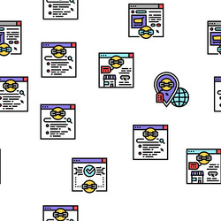 link building and optimization seamless vector image
