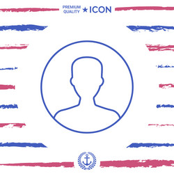 symbol of user icon in circle profile line vector image