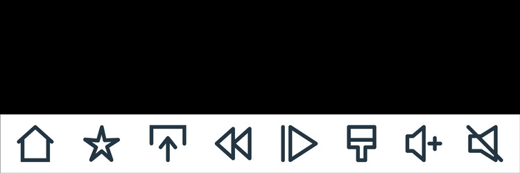 user interface line icons linear set quality vector image