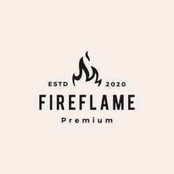 Vintage Fire Flame Logo Vector Image