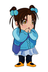 Happy Anime Girl Face Royalty Free Vector Image