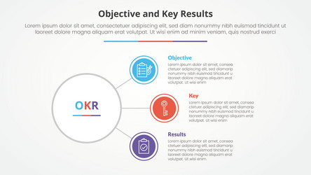 Okr objectives and key results framework Vector Image