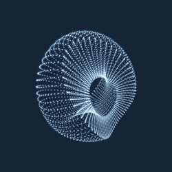 3D Particle Grid vector image